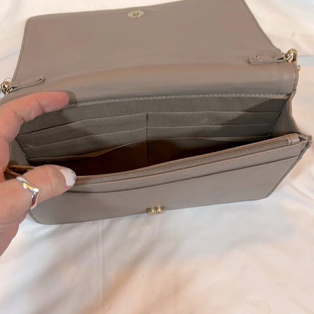 Badgley Mischka Taupe Studded Vegan Leather bag - Picture 6 of 9